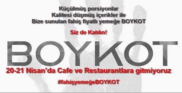 "#fahisyemeğeBOYKOT" çağrısıyla başlayan süreçte 20-21 Nisan hafta sonu tarih olarak belirlenirken, birçok medya kuruluşu da konuya yer vermeye başladı.