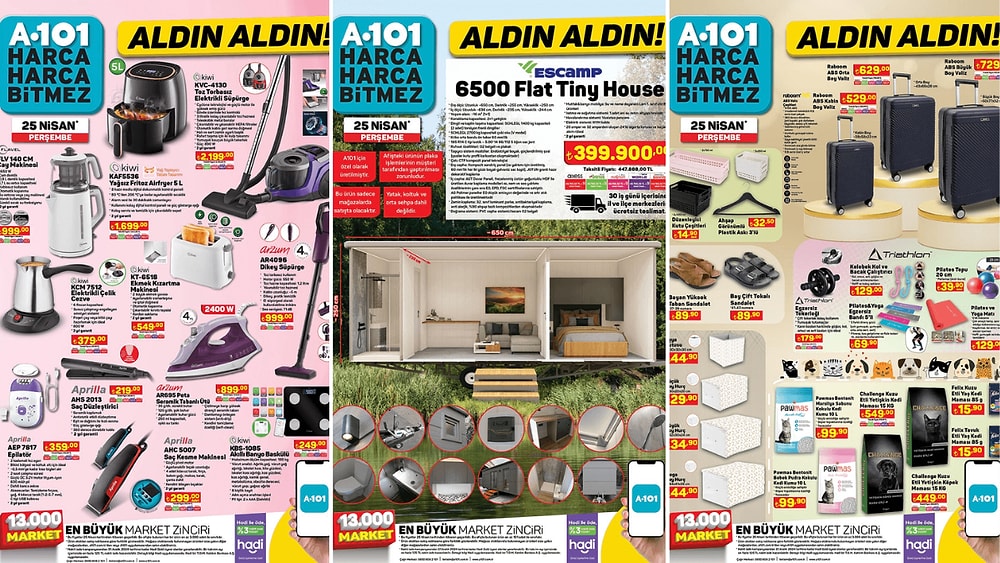 A101'e Tiny House Geliyor! 25 Nisan 2024 A101 Aldın Aldın Kataloğu