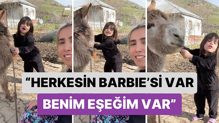 Köye Götürüldüğü İçin Annesine Sitem Eden Minik Şimdi de Eşeğiyle Şehirdeki Çocuklara Nispet Yaptı