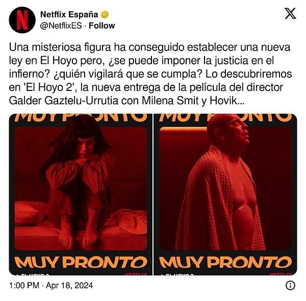 Netflix’in İspanya hesabında yapılan duyuruda,