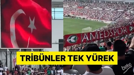 İstiklal Marşı Okunurken Ayağa Kalkan Amedspor Tribünleri Takdir Topladı