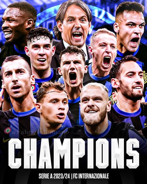 İtalya Serie A'da bitime 5 maç kala şampiyonluğunu ilan eden Inter, geride kalan 33 maçta 27 galibiyet, 5 beraberlik ve 1 mağlubiyet ile 86 puan topladı. Inter bu karşılaşmalarda rakip ağlara 79 gol gönderirken; kalesinde ise sadece 18 gol gördü.
