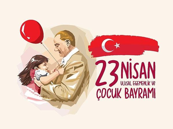 Ulu Önder Mustafa Kemal Atatürk'ün çocuklara armağan ettiği 23 Nisan, bugün tüm yurtta büyük bir coşkuyla kutlanıyor.