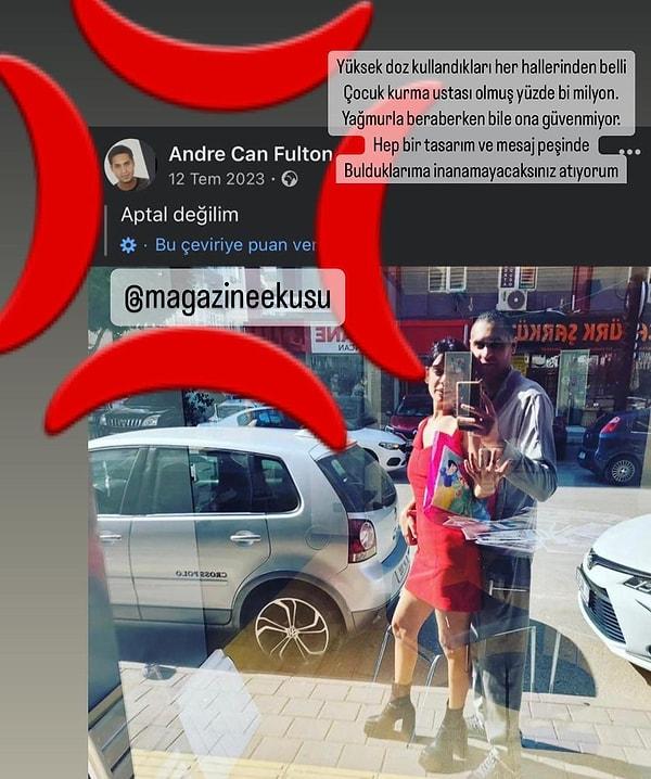 Eski sevgiliye ilişkin iddialar gündemde sürerken, @magazineekusu hesabı fail Andre Can F.'nin sosyal medya hesabı üzerinden yaptığı paylaşımları ortaya çıkardı.