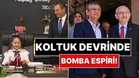 Özgür Özel'den Koltuğu Devrettiği Çocuğa İnce Espri: "İyice Yerleşmezseniz Kaldırabilirler"