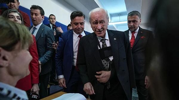 MHP’nin 76 yaşındaki lideri Devlet Bahçeli, geçtiğimiz ay evde düşmesi sonrasında yaralanmıştı.