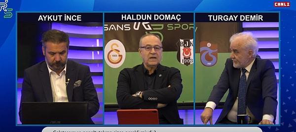 Rönesans Spor TV’de Aykut İnce’nin sunduğu ve Haldun Domaç ile Turgay Demir’in yorumcu olarak bulunduğu spor programında korku dolu anlar yaşandı.