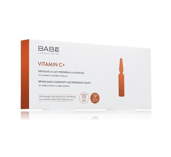 Babe Vitamin C Leke Serumu Ampul 10'Lu, kızarıklığa eğilimli ve hassas ciltler için ideal bir çözümdür.
