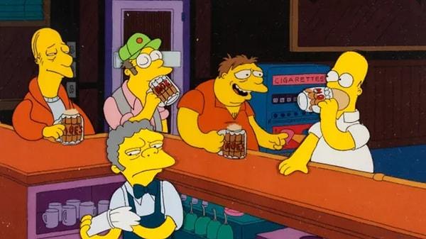 Larry Dalrymple karakteri dizide arka planda yer alıyordu ve ilk defa 1989 yılında ortaya çıkmıştı. Genellikle Moe'nun Barı'nda Homer Simpson ve arkadaşlarının yanında görünüyordu ve ara sıra birkaç replik söylüyor ya da söylemiyordu.