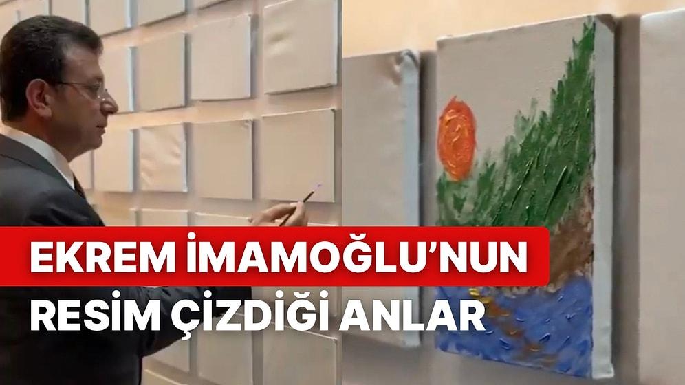 Contemporary İstanbul Fuarında Ekrem İmamoğlu Yağlı Boya ile İlk Kez Resim Yaptı