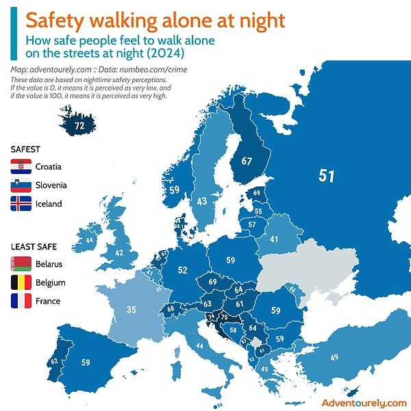 2. Gece sokakta yürürken güvende hissetme oranları.
