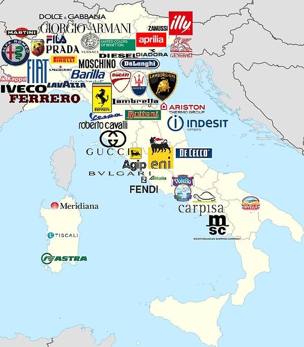 6. İtalya'nın en değerli markaları.