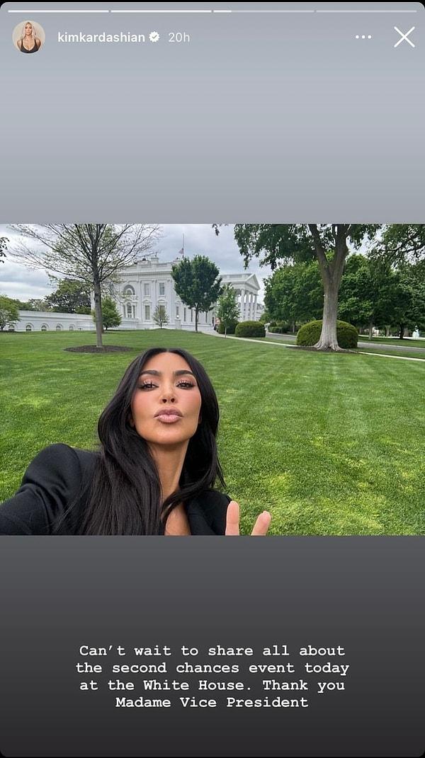 Kim Kardashian Beyaz Saray'ı ziyaret etti.