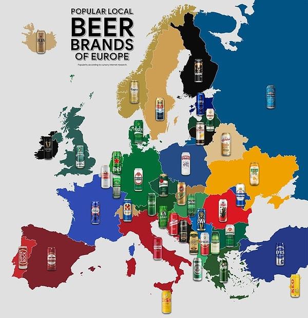 13. Avrupa'nın bira markaları.