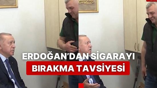 Cumhurbaşkanı Erdoğan Bir Vatandaşı Sigarayı Bırakması Konusunda İkna Etmek İstedi