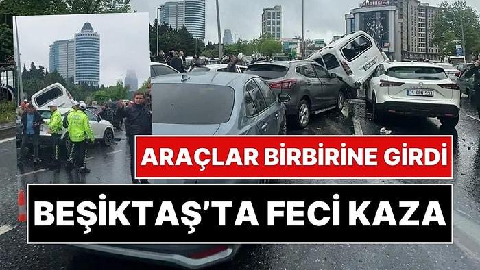 İstanbul Beşiktaş'ta Zincirleme Trafik Kazası: 7 Araç Birbirine Girdi, Yaralılar Var!