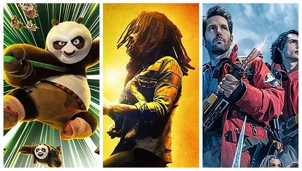 Further down the list, we find 'Kung Fu Panda 4' in third place, 'Bob Marley: One Love' in fourth, and 'Ghostbusters: Frozen Empire' in fifth, showcasing the diversity and range of films that resonated with audiences globally.