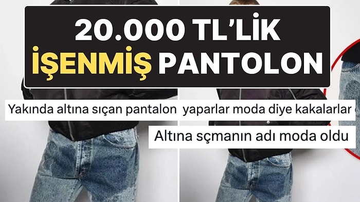 Modanın Yeni ve İlginç Trendi: 'Altına Çiş Yapmış' Temalı Kot Pantolon!