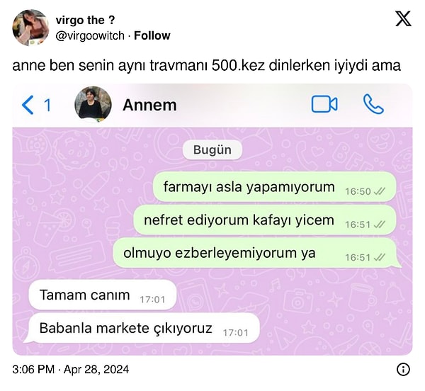 Çok önemsemiş gibi durmuyor.