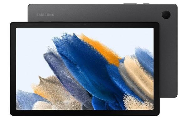 9. Samsung Galaxy Tab A8, 10.5'' 32 GB Tablet, hız ve pil kapasitesi konusunda hiçbir taviz vermeyen bir cihaz.