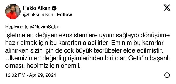 Başarının büyük kısmının da başarısızlık tecrübelerinden oluştuğunu hatırlattı.