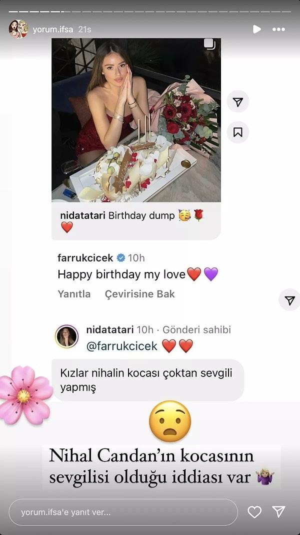 Üstüne bir de magazin sayfalarında Mehmet Faruk Çiçek'in yeni bir sevgilisi olduğu, hatta sözlendiği yönünde iddialar çıkmıştı.