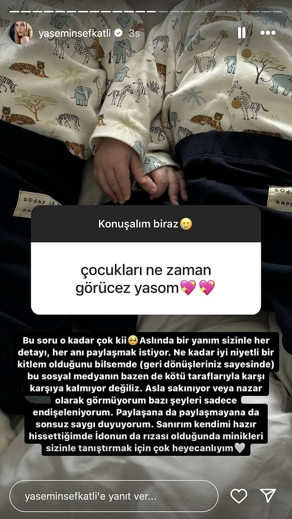 Yasemin Tatlıses, ikizlerin yüzünü ne zaman göstereceğini açıkladı.