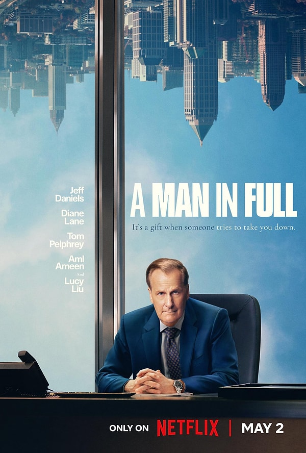 Ünlü oyuncu Jeff Daniels ve Diane Lane'in başrollerini paylaştığı 'A Man in Full' dizisi 2 Mayıs'ta Netflix'te gösterime girdi. Tom Wolfe'un aynı adlı romanından uyarlanan dizi izleyiciler tarafından ilgiyle karşılandı.