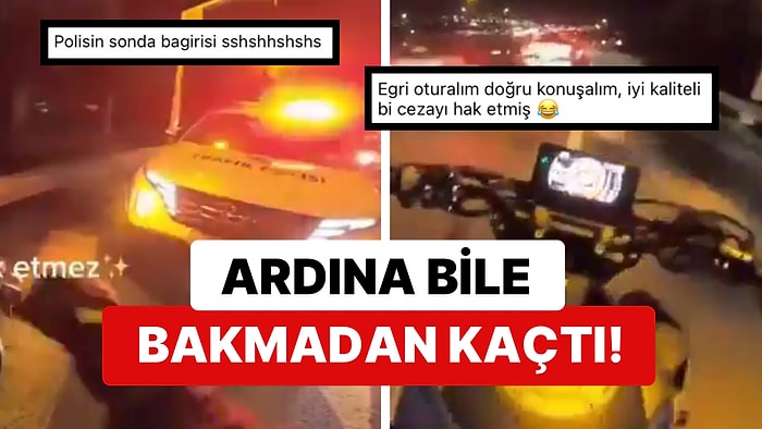 Ehliyetsiz ve Plakasız Trafiğe Çıkan Motosikletli Polis Çevirince Ardına Bile Bakmadan Kaçtı