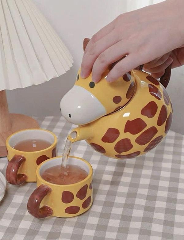 RORA Zürafa Seramik Çaydanlık