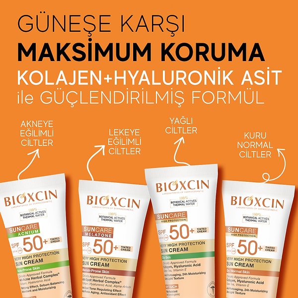 1. Bioxcin Sun Care 50+ SPF Renkli