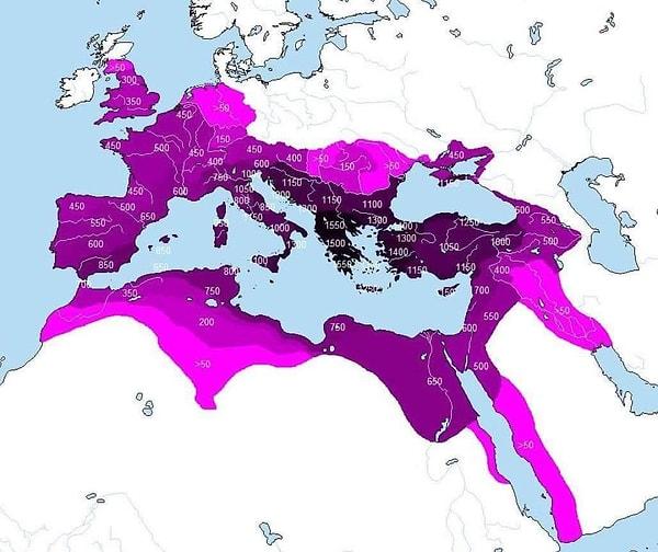 4. Roma İmparatorluğu tarafından topraklar ne kadar süre yönetilmişti?