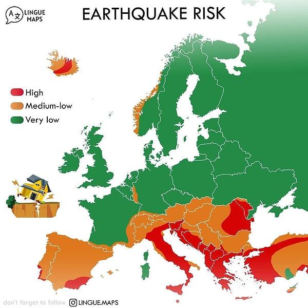 13. Avrupa'da deprem riski.