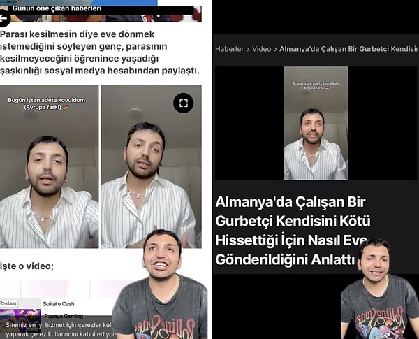 Yaptığımız içerikle birlikte yaşadığı tedirginliği takipçileriyle paylaşan genç yeni videosuyla da güldürdü.