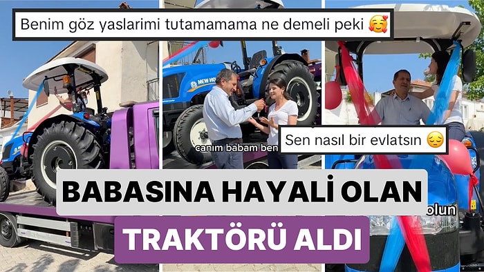 Okulunu Bitirip Mesleğini Eline Aldıktan Sonra Ailesine Traktör Hediye Eden Diyetisyenin Jesti Duygulandırdı