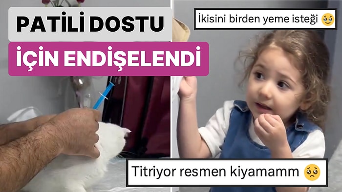 Patili Dostuna İğne Yapılırken Tedirginlikle Bekleyen Miniğin Yüzündeki Korku Kalbinizi Eritecek