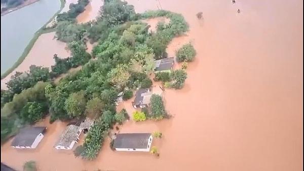 Brezilya’nın güneyinde Rio Grande do Sul eyaletinde birkaç gündür süren sağanak yağış, sel ve toprak kaymalarına neden oldu.