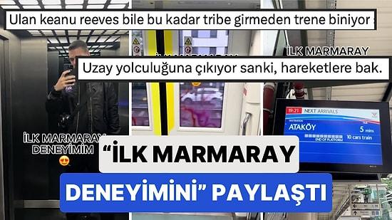 İlk Kez Marmaray'a Binen Genç O Anları "İlk Marmaray Deneyimim" Diye Paylaşınca Sosyal Medyanın Diline Düştü