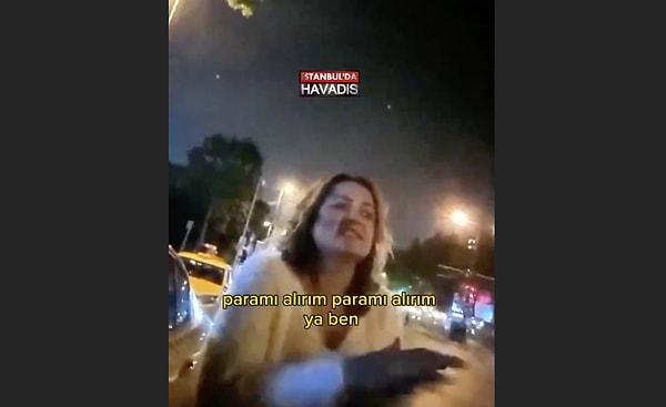 İstanbul'da taksiye sarhoş binen bir kadın, taksicinin sabrını sınadı.