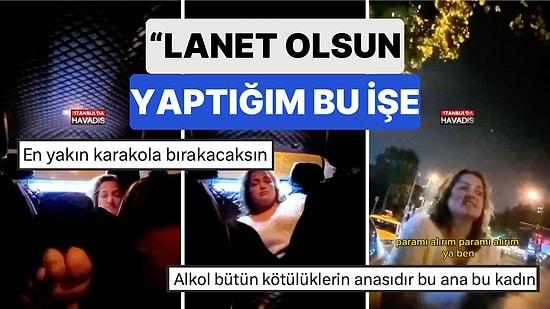 Taksiye Sarhoş Binen Bir Kadın Taksicinin Sabrını Sınadı: "Lanet Olsun Yaptığım Bu İşe"