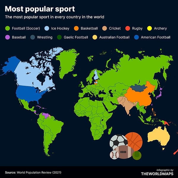 10. Ülkelerin en favori sporları.