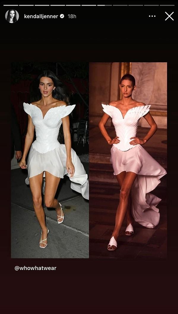 Kendall Jenner da kendisini paylaşmadan edemedi, yıllar sonra tasarım elbiseyi bambaşka bir boyuta taşıdı!