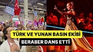 Sertap Erener Sahnedeyken Türk ve Yunan Basın Ekibi "Everyway That I Can" Söyleyerek Beraber Dans Etti