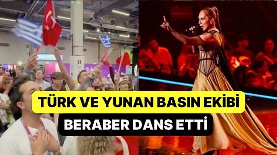 Sertap Erener Sahnedeyken Türk ve Yunan Basın Ekibi "Everyway That I Can" Söyleyerek Beraber Dans Etti