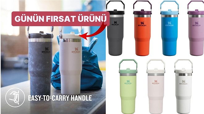 Günün Fırsatı: Çok Satanlar Listesinin Yıldızı Stanley The IceFlow Flip Straw Pipetli Termos İndirimde!