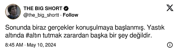 Sizce Şimşek'in sözlerindeki gibi altın alımı vatandaş nezdinde değil ancak çıkar çevrelerinde ekonomiye zarar veriyor mu?