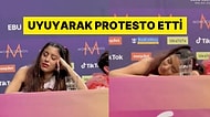 Eurovision'da Yunanistan'ın Temsilcisi Marina Satti Uyuyarak İsrailli Yarışmacı Eden Golan'ı Protesto Etti