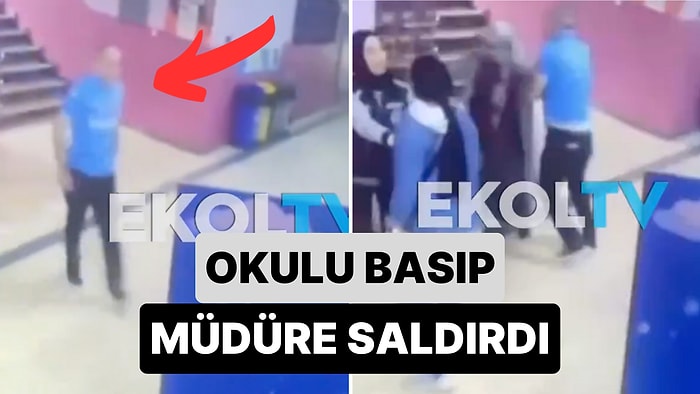 İflah Olmuyoruz! Kızı Eve Geç Geldiği İçin Okul Kameralarına Bakmak İsteyen Veli Okulu Basarak Müdüre Saldırdı