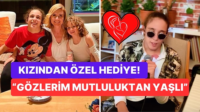 Ceyda Düvenci, Kızı Melisa'nın Anneler Günü Hediyesi Olarak Söylediği Şarkıyla Herkesi Duygulandırdı