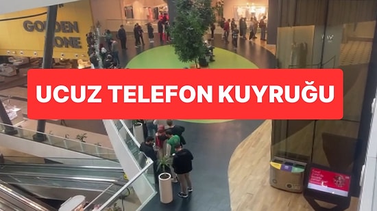 İndirimli Telefon Kuyruğu: Saatlerce Sıra Beklediler